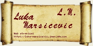 Luka Maršićević vizit kartica